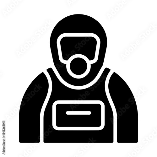 hazmat suit glyph icon