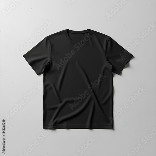 Plain Black T-Shirt Mockup for Apparel Design