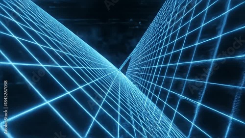 Futuristic Gridscape - A Neon Journey Through Digital Dimensions.