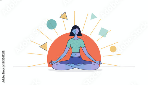 Serene Woman Practicing Meditation for Inner Peace and Mindfulness