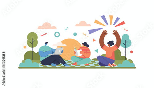 Creative Collaboration and Outdoor Learning in Park Setting