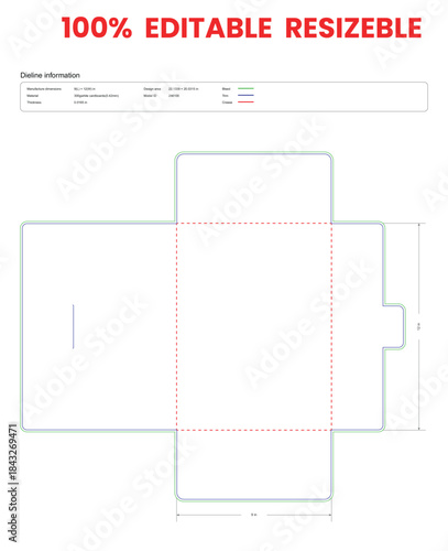 three flap folder dieline template box dieline die lines packaging custom dieline  box cardboard box dieline pizza box dieline printable product packaging layout,
