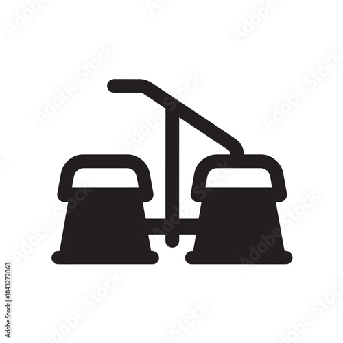 Music and sound bongo drums instrument for app ui, flat line vector icon