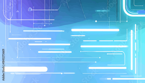 A calming blue abstract pattern of horizontal lines and organic shapes against a watercolor-like background