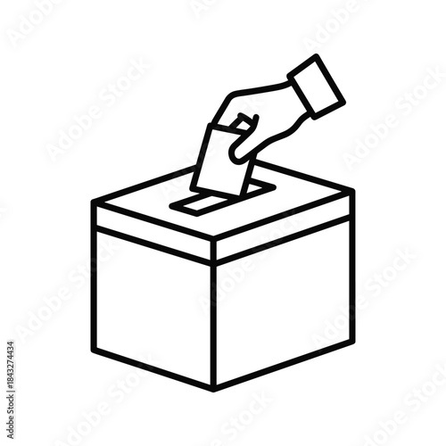 Casting vote in ballot box
