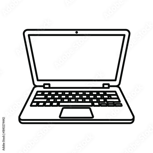 Laptop computer with blank screen