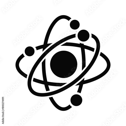 Simple atom model illustration