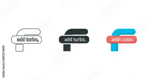 Add turbo and color button icon set