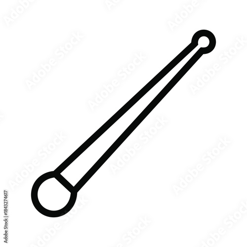 Simple line icon of a tuning fork