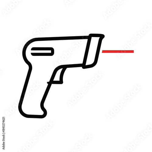 Infrared thermometer gun icon