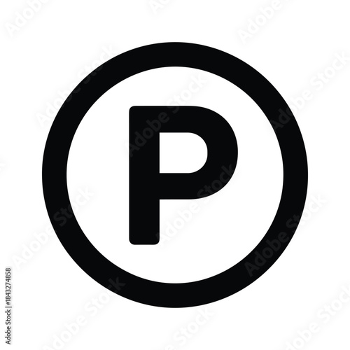 Parking sign symbol