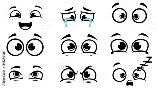 Cartoon Eyes Vector Illustration Collection