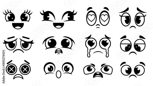 Cartoon Eyes Vector Pack - Various Expressions