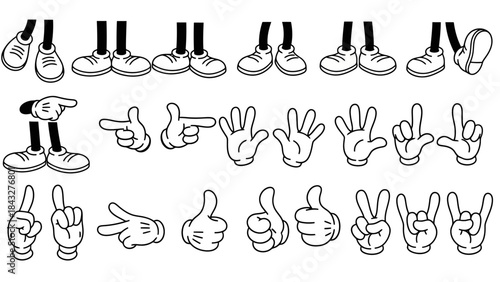 Cartoon Limbs Vector Illustration Pack