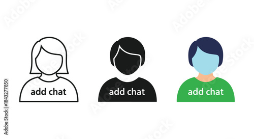 Add chat profile icons for social media and messaging apps