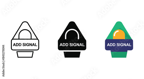 Add signal icon set in different color and style