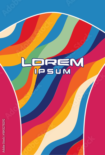 jersey shirt design with colorful background pattern for sublimation printing