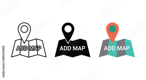 Add map pin icons in various colors and styles