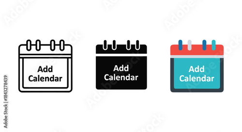 Add calendar icon set in various styles