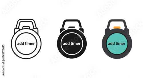 Add timer icon set in different style