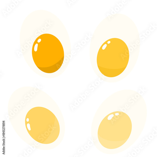vector set of boiled egg in every minute