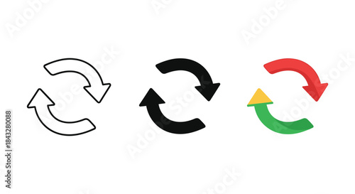 Circular arrows symbolizing cycle and renewal process