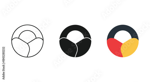 Logo design evolution with color scheme