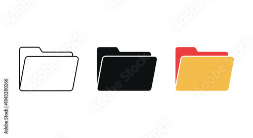 File folders with different colors and designs