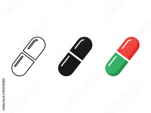 Various capsules illustration