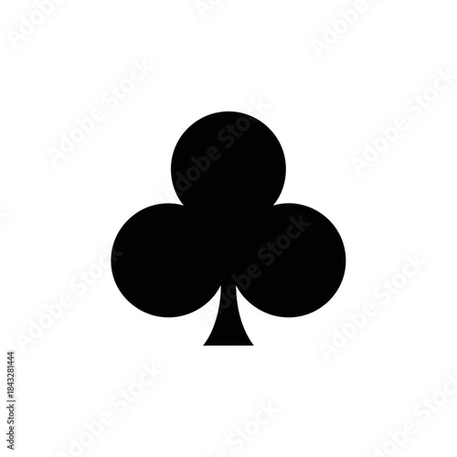 Club Suit Icon – Playing Card Clubs Symbol for Poker, Casino & Game Design