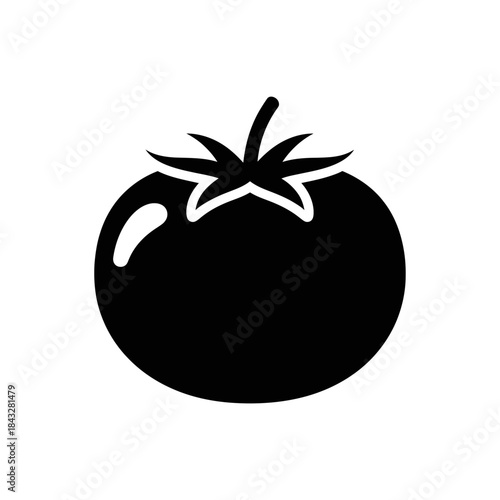 tomato on a black background