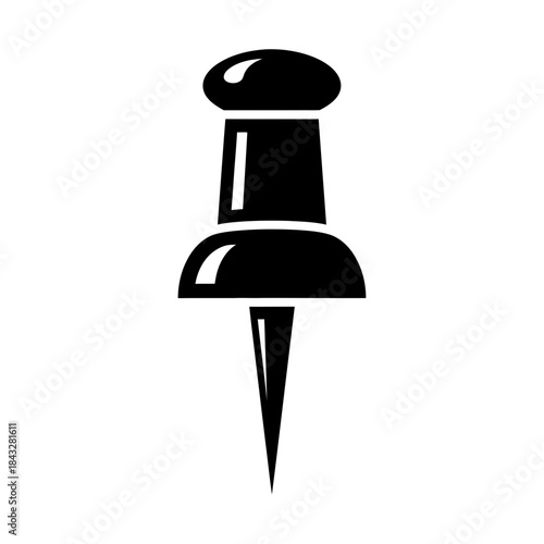 push pin icon isolated