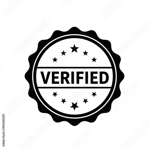 Verified Badge Stamp Icon – Authentic Approval Seal for Trust, Quality & Certification