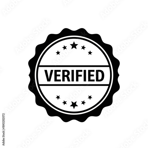 Verified Badge Stamp Icon – Authentic Approval Seal for Trust, Quality & Certification