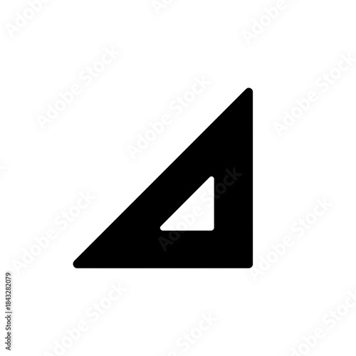 Right Triangle Icon – Geometric Shape Symbol for Math, Design & Architecture