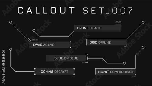 Callout Hud Collection Presenting Sleek Frame Guides For AR