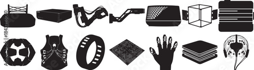 Central hub network with multiple connections spreading out communication data distribution technology system icon