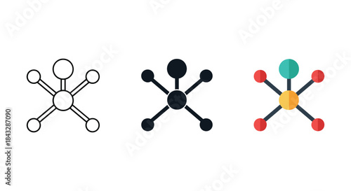 Molecular structure diagrams in different styles