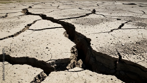 Earthquake Cracked Ground With Deep Fissures – Realistic Natural Disaster Texture
