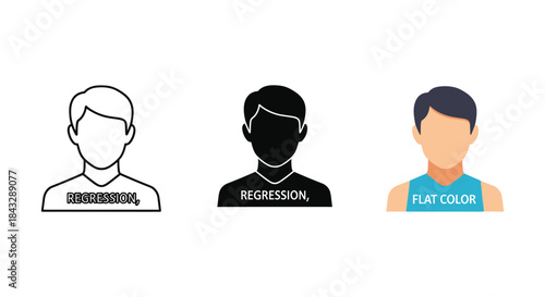 Different illustration styles of a man with various techniques