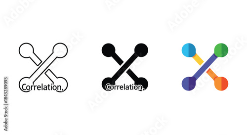 Correlation logo design variations