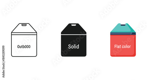 Three different milk carton designs