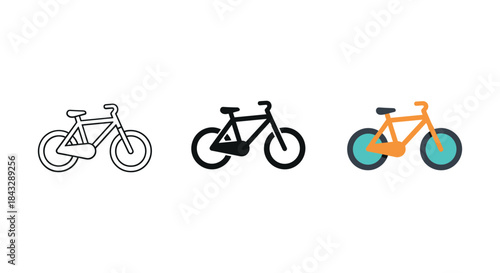 Different bicycle designs side view