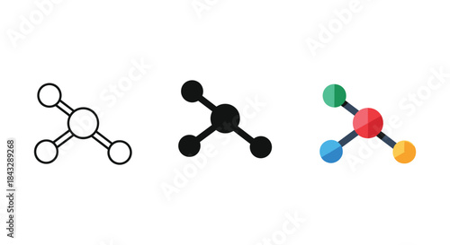 Molecular structure representations in different styles