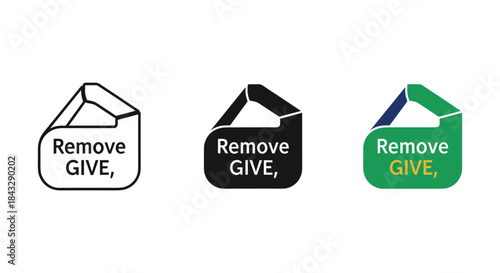 Remove give icon set in various color