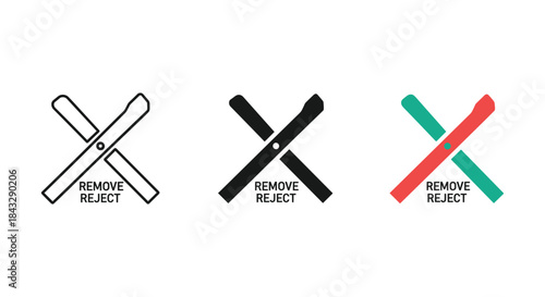 Remove reject icon set in different style