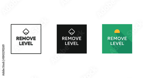Remove level button design variations