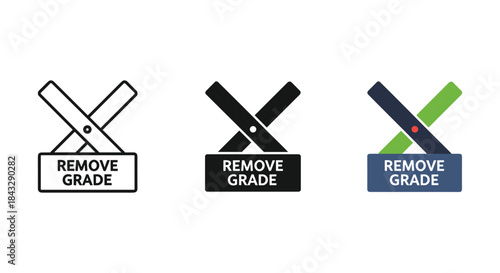 Remove grade icon set in different style
