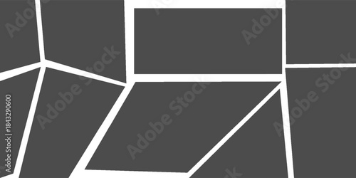Image collage layout template. Grey mosaic mood board grid collection. Picture frame set. Photo album idea for banner, poster, comic page, flyer, brochure, booklet, memory wall design. Vector pack
