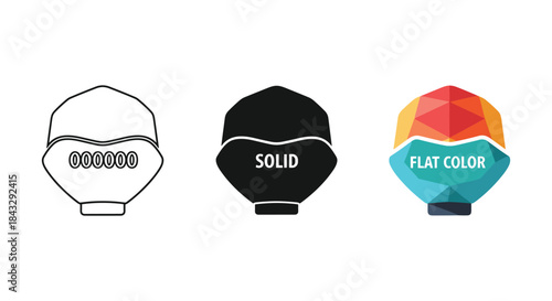 Three different face mask designs for various uses